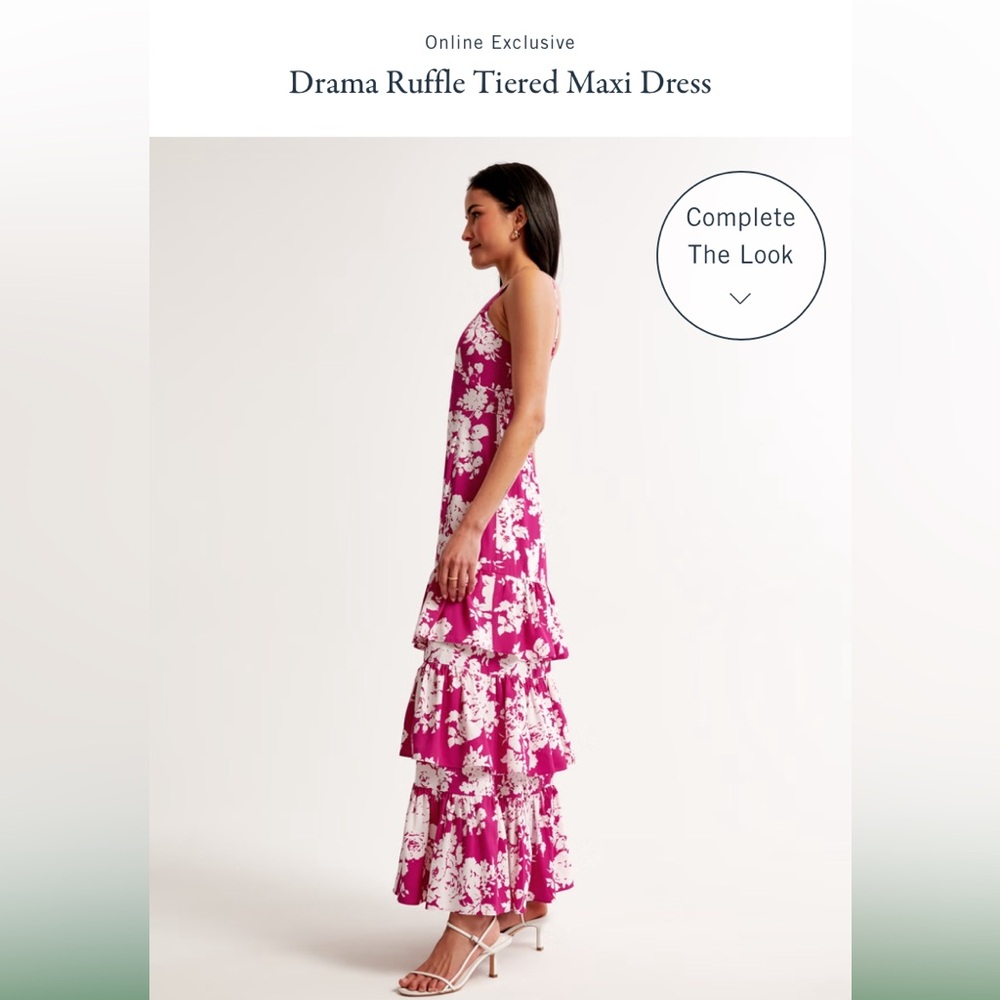 Abercrombie & Fitch Floral Ruffle Maxi Dress